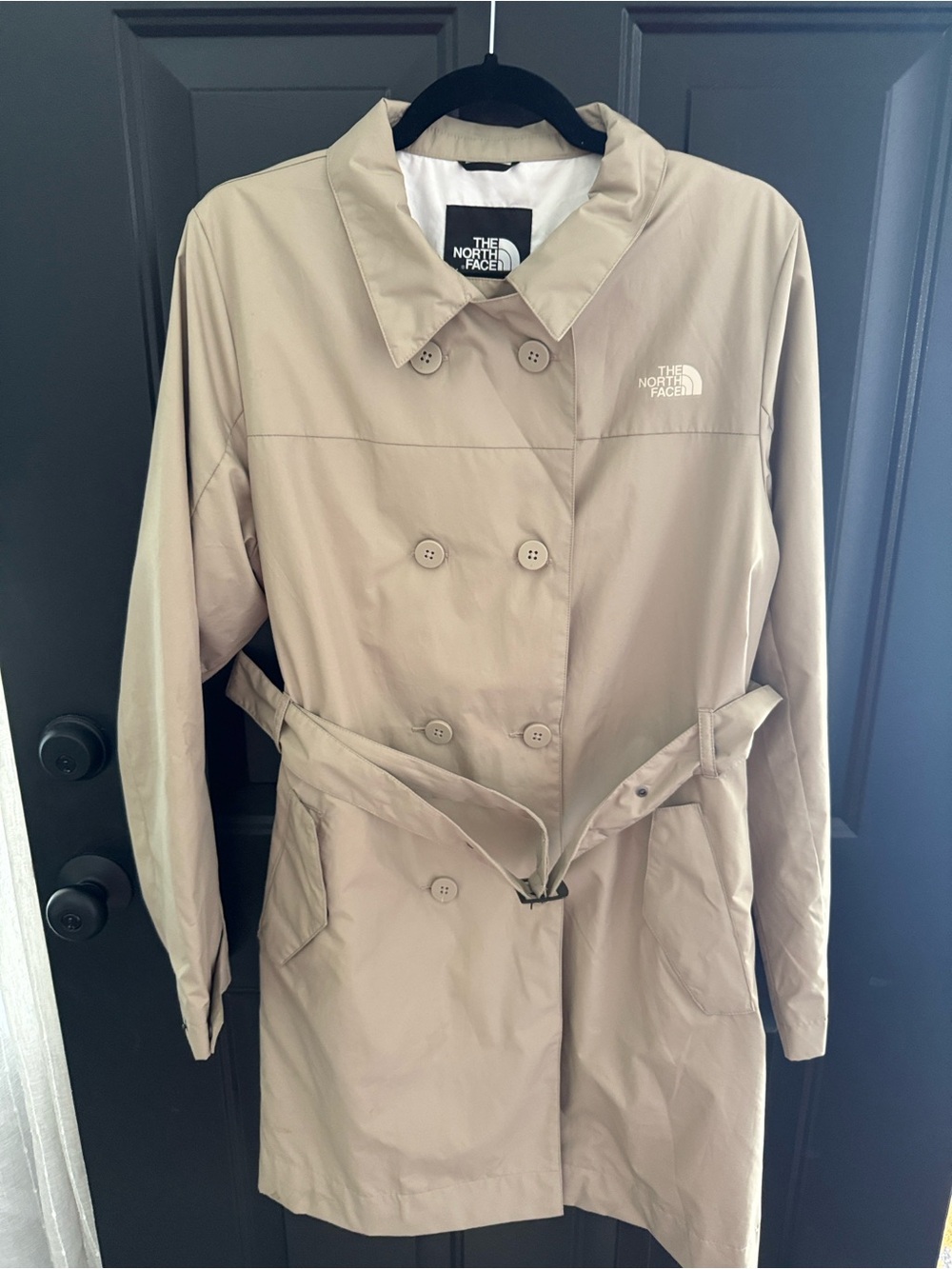 The North Face Women's Tan Trench Coat with Belt